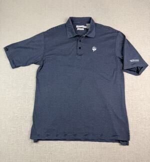 Tehama Golf Polo Shirt Mens Large Westin Hilton Head Island Striped Blue